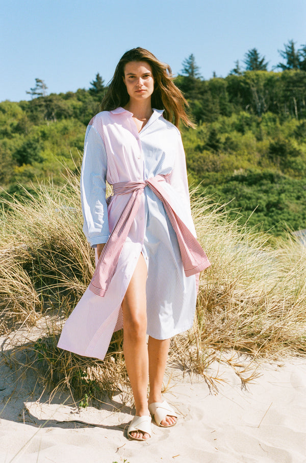 Rue de Tokyo DELLA MULTI-STRIPE Dresses LIGHT PINK