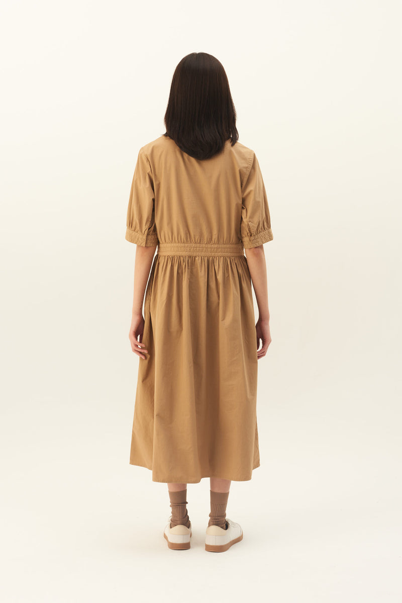 Rue de Tokyo DENNI DRESS TOBACCO BROWN DRESSES TOBACCO BROWN
