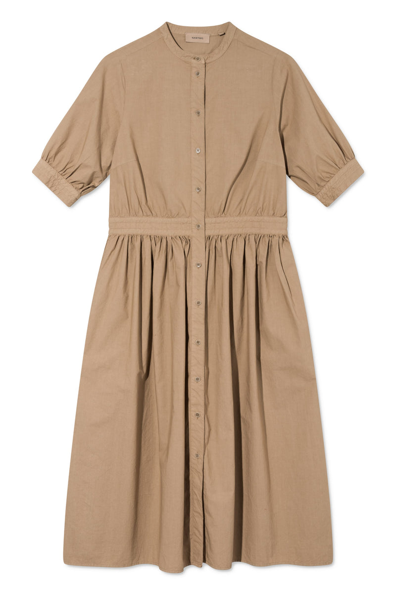 Rue de Tokyo DENNI DRESS TOBACCO BROWN DRESSES TOBACCO BROWN