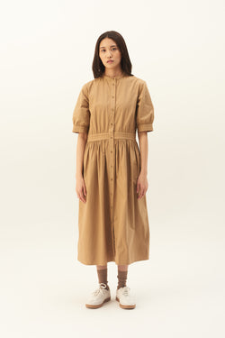Rue de Tokyo DENNI DRESS TOBACCO BROWN DRESSES TOBACCO BROWN