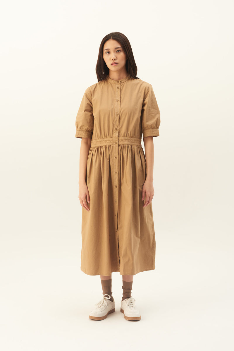 Rue de Tokyo DENNI DRESS TOBACCO BROWN DRESSES TOBACCO BROWN