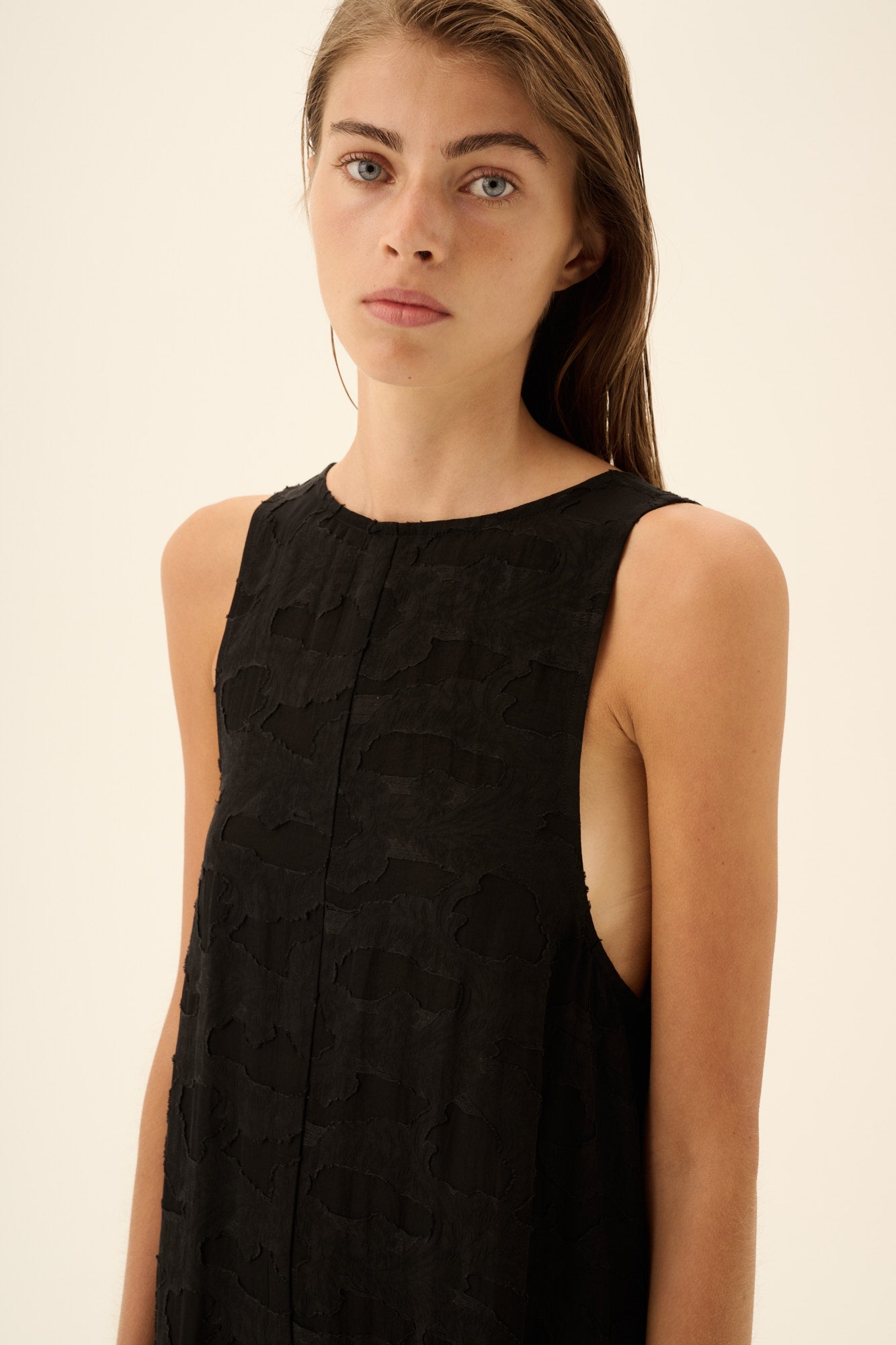 Rue de Tokyo DEOMIRA VISCOSE LINEN Dresses BLACK