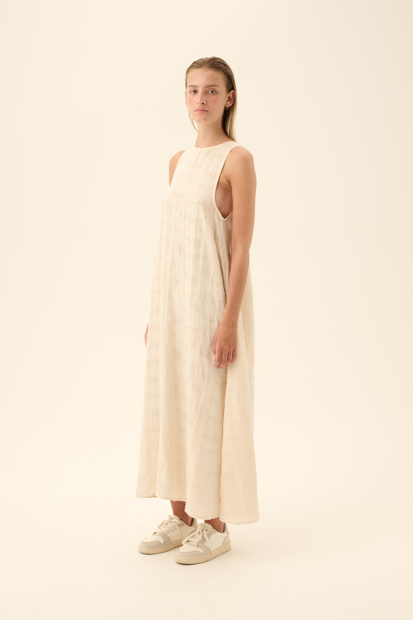 Rue de Tokyo DEOMIRA VISCOSE LINEN Dresses CREAM