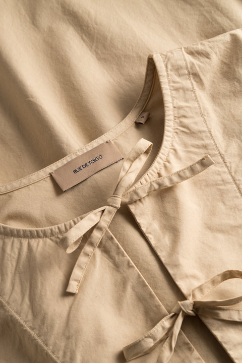 Rue de Tokyo DERRIN GARMENT DYED POPLIN DRESSES BEIGE