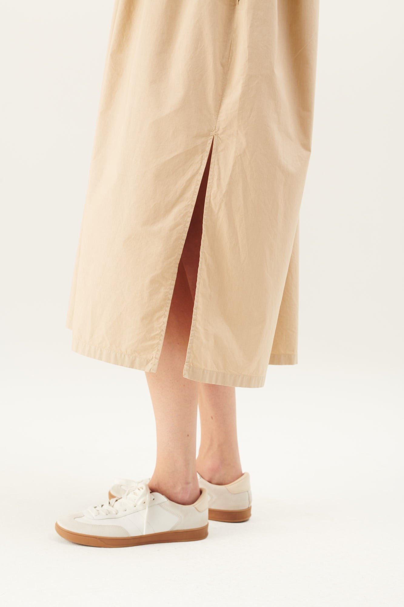 Rue de Tokyo DIANE ORGANIC GARMENT DYED POPLIN DRESSES BEIGE
