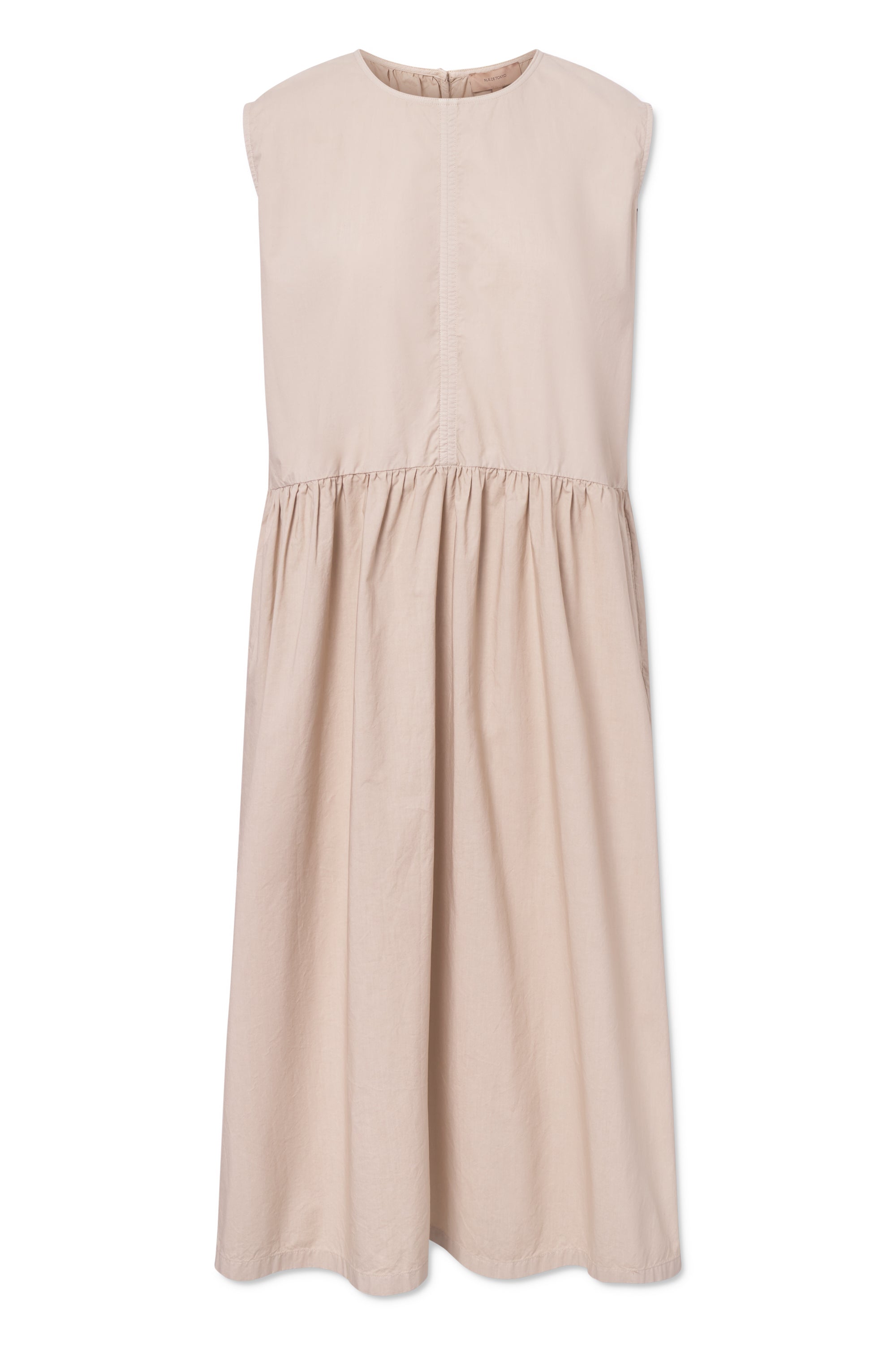 Rue de Tokyo DIANE ORGANIC GARMENT DYED POPLIN DRESSES BEIGE