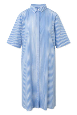 Rue de Tokyo DOCIA VENICE SUNBLEACHED STRIPE DRESSES OCEAN BLUE