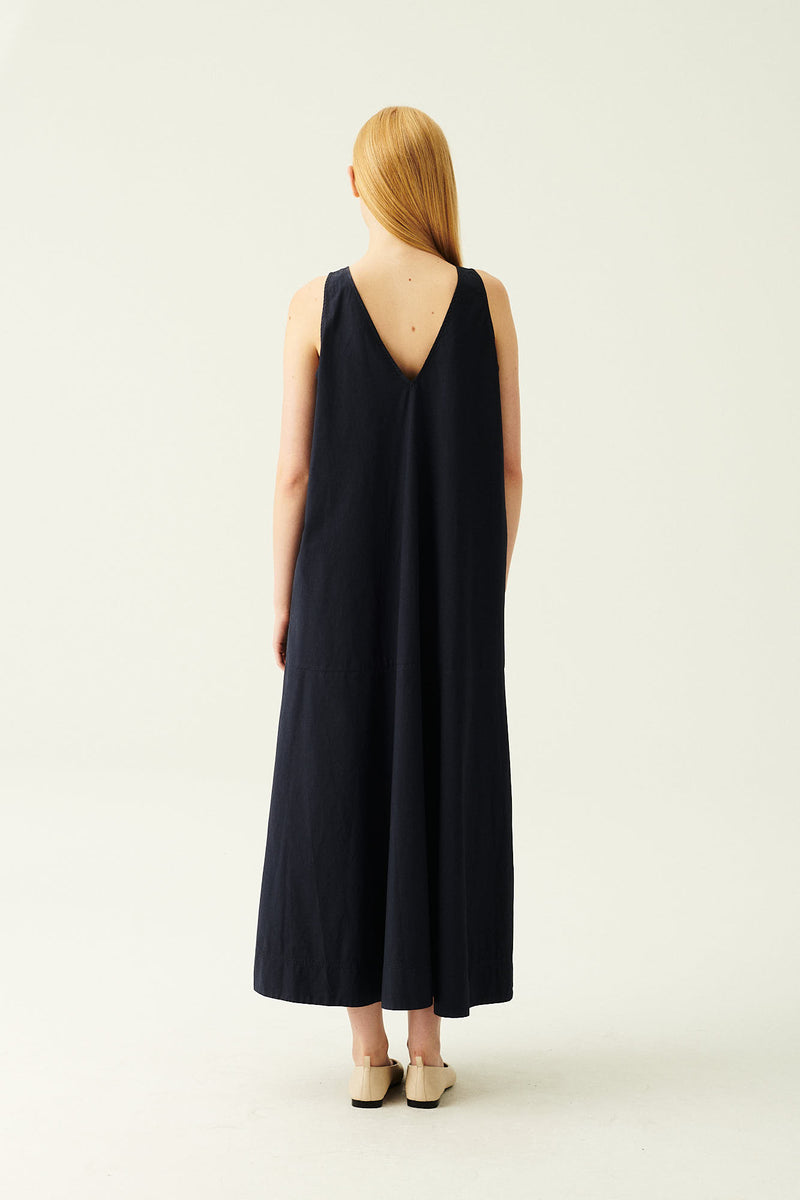 Rue de Tokyo DODI GARMENT DYED POPLIN DRESSES DARK NAVY