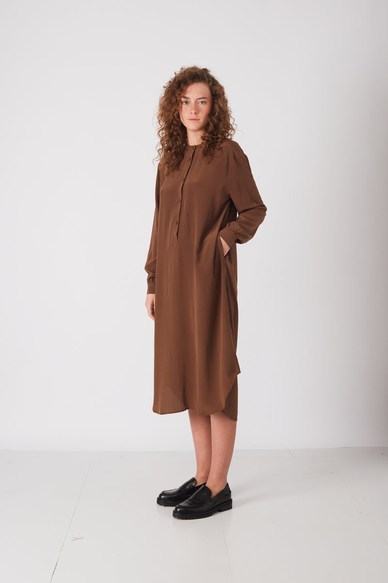 Rue de Tokyo DORA DRESS BROWN DRESSES BROWN