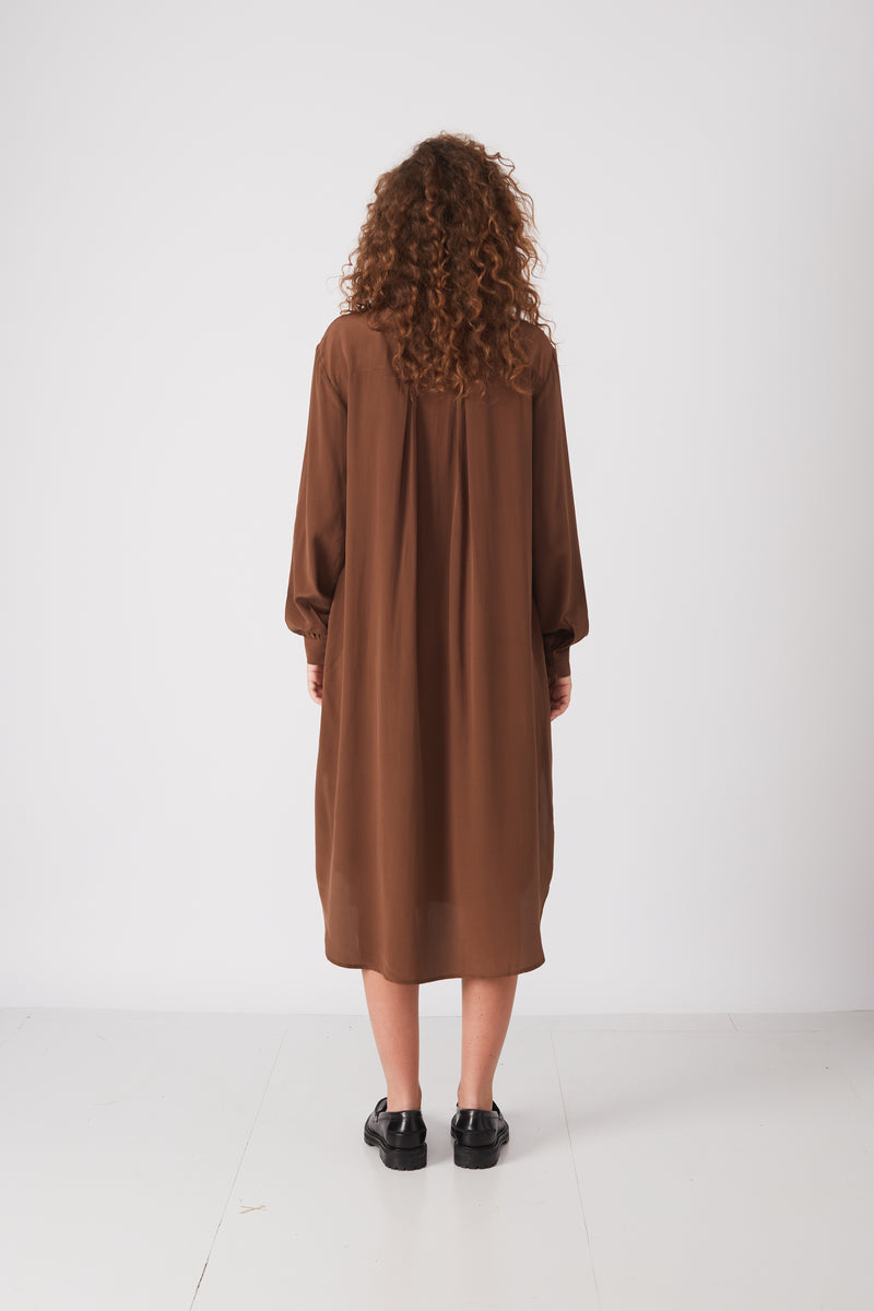 Rue de Tokyo DORA DRESS BROWN DRESSES BROWN