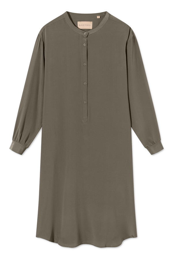 Rue de Tokyo DORA DRESS SILK WALNUT DRESSES WALNUT