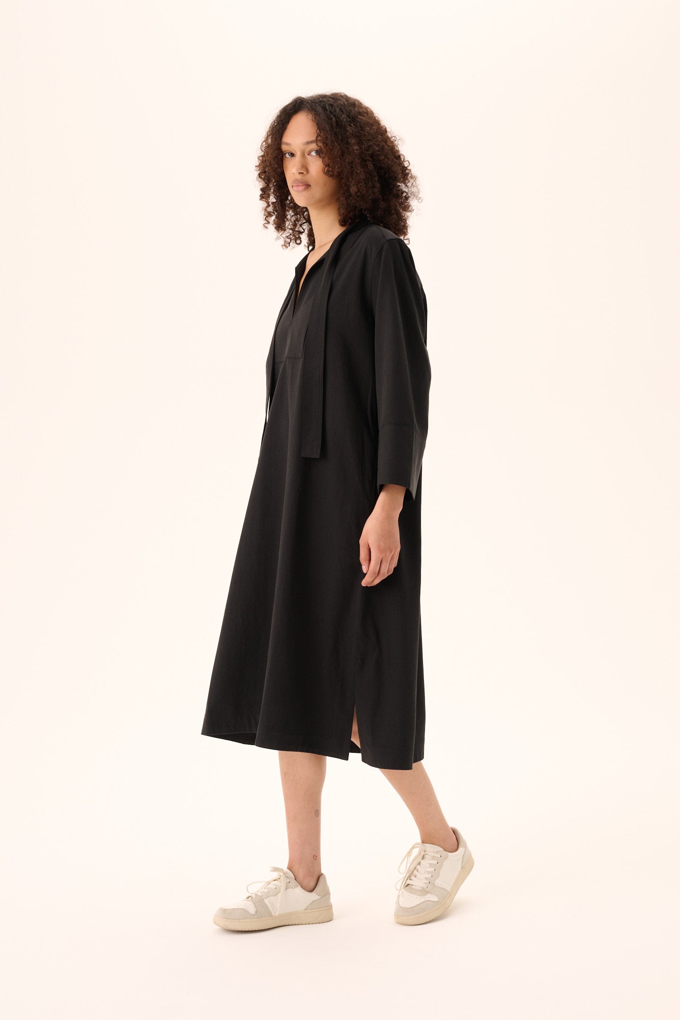 Rue de Tokyo DOT SANDWASHED CT TENCEL Dresses BLACK
