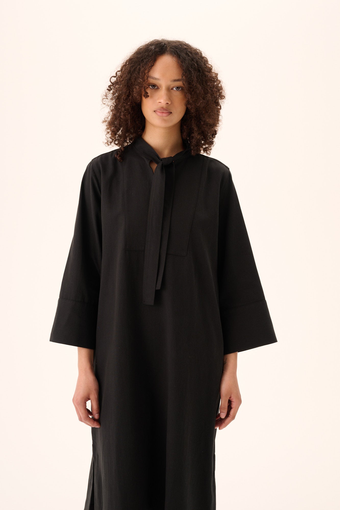 Rue de Tokyo DOT SANDWASHED CT TENCEL Dresses BLACK