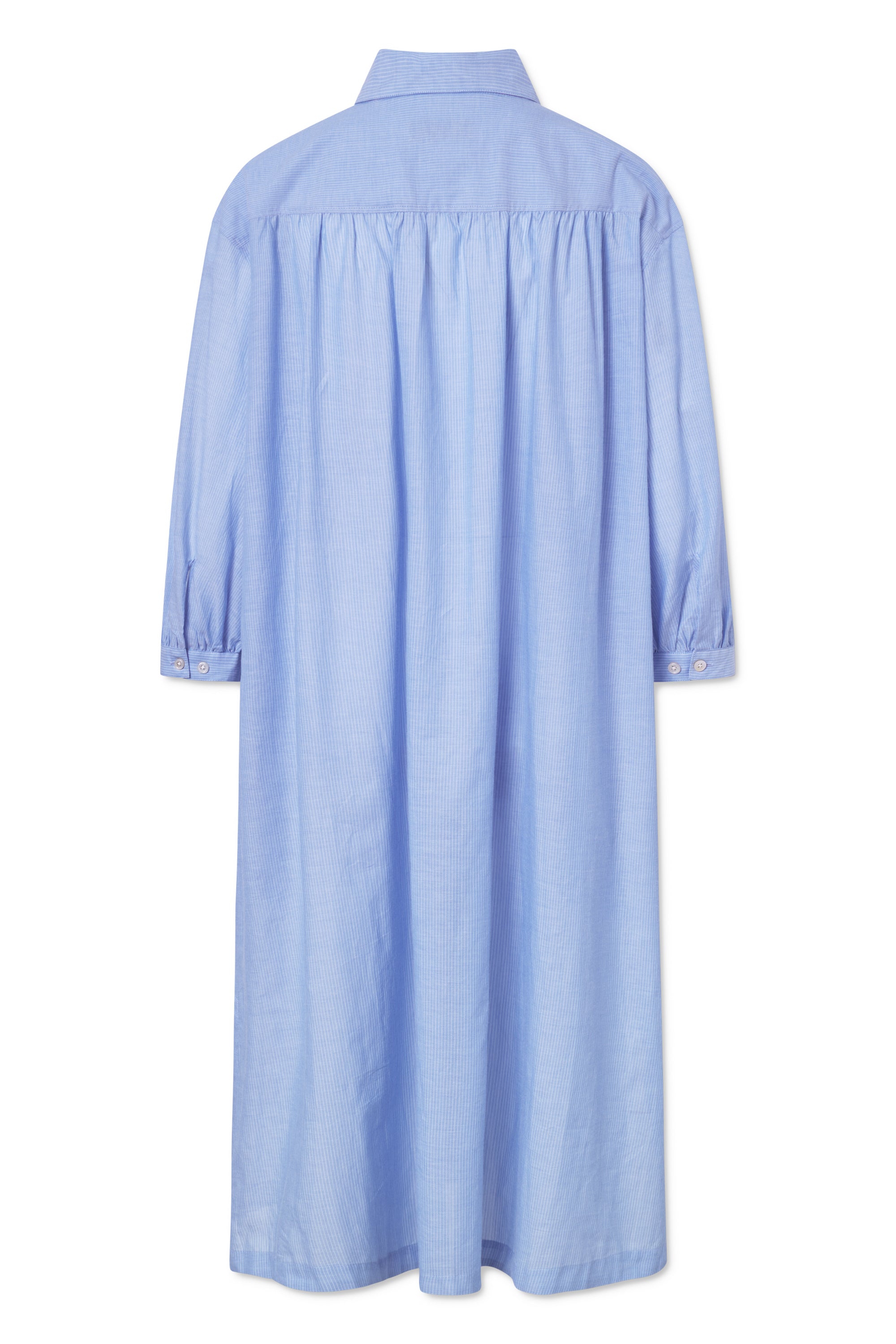 Rue de Tokyo DOUKU COTTON VOILE DRESSES LIGHT BLUE STRIPE