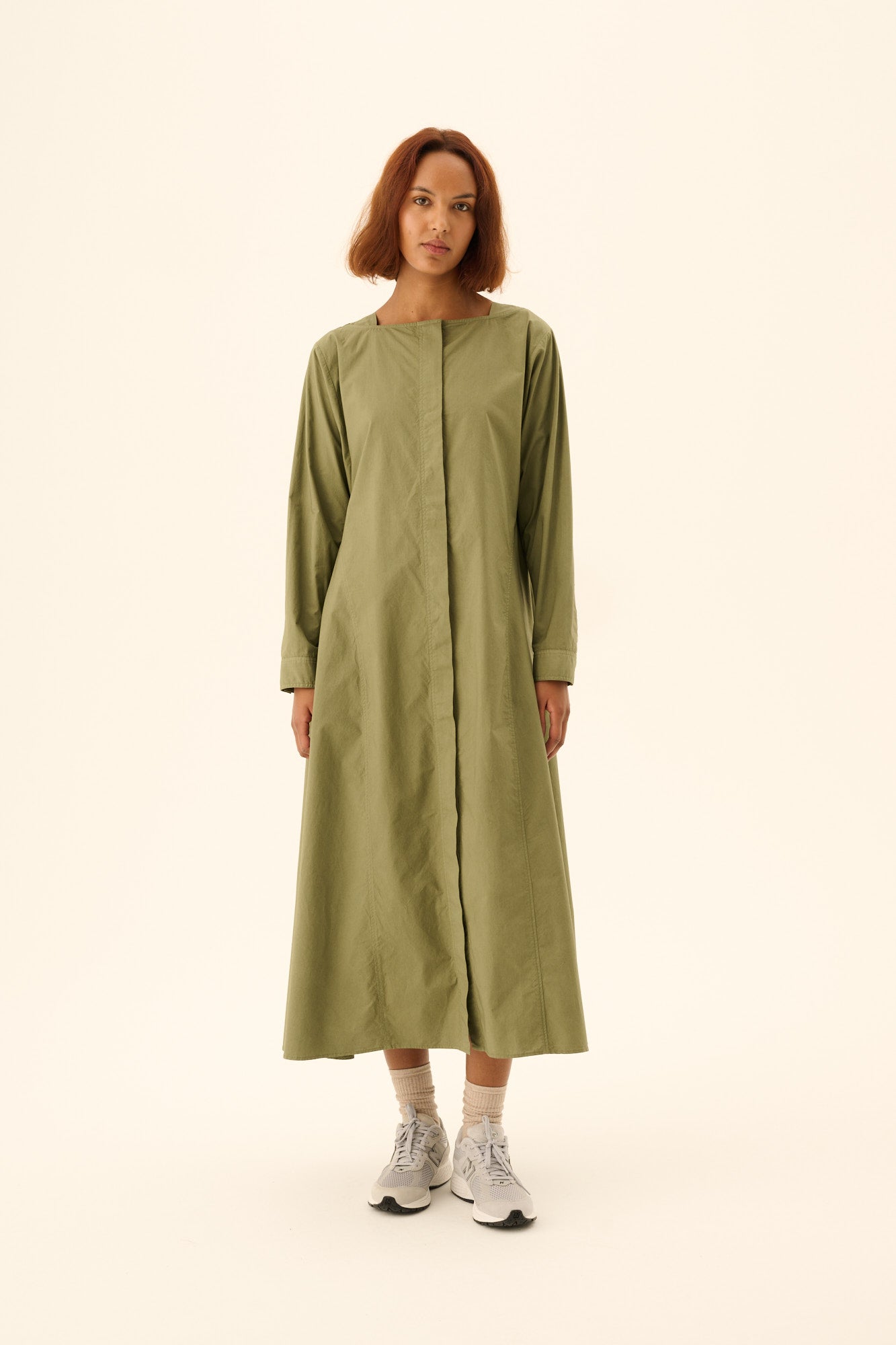 Rue de Tokyo DOXY GMTD POPLIN Dresses MOSS GREEN
