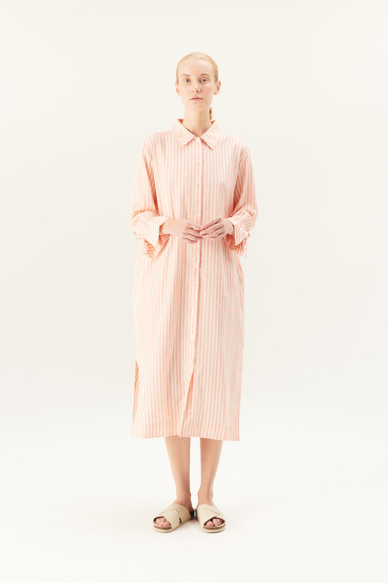 Rue de Tokyo DURI LINEN TENCEL STRIPE DRESSES