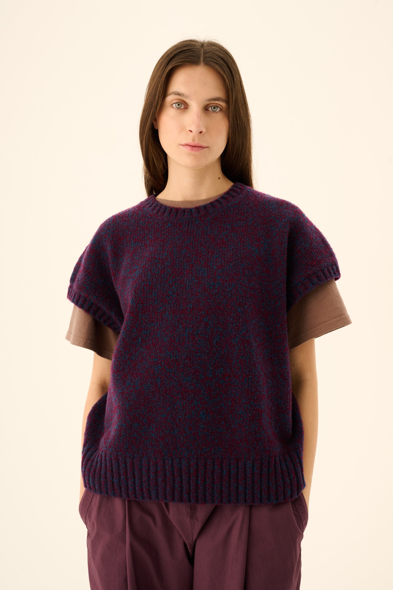 Rue de Tokyo KALINA NOVELTY KNIT Sweater NAVY / AUBERGINE