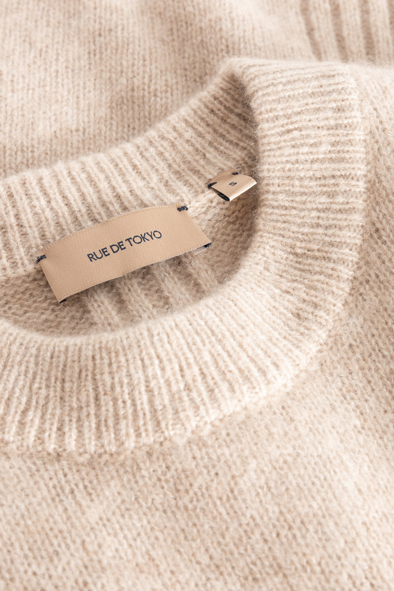 Rue de Tokyo KALLA CASHMERE SILK SWEATER JUTE