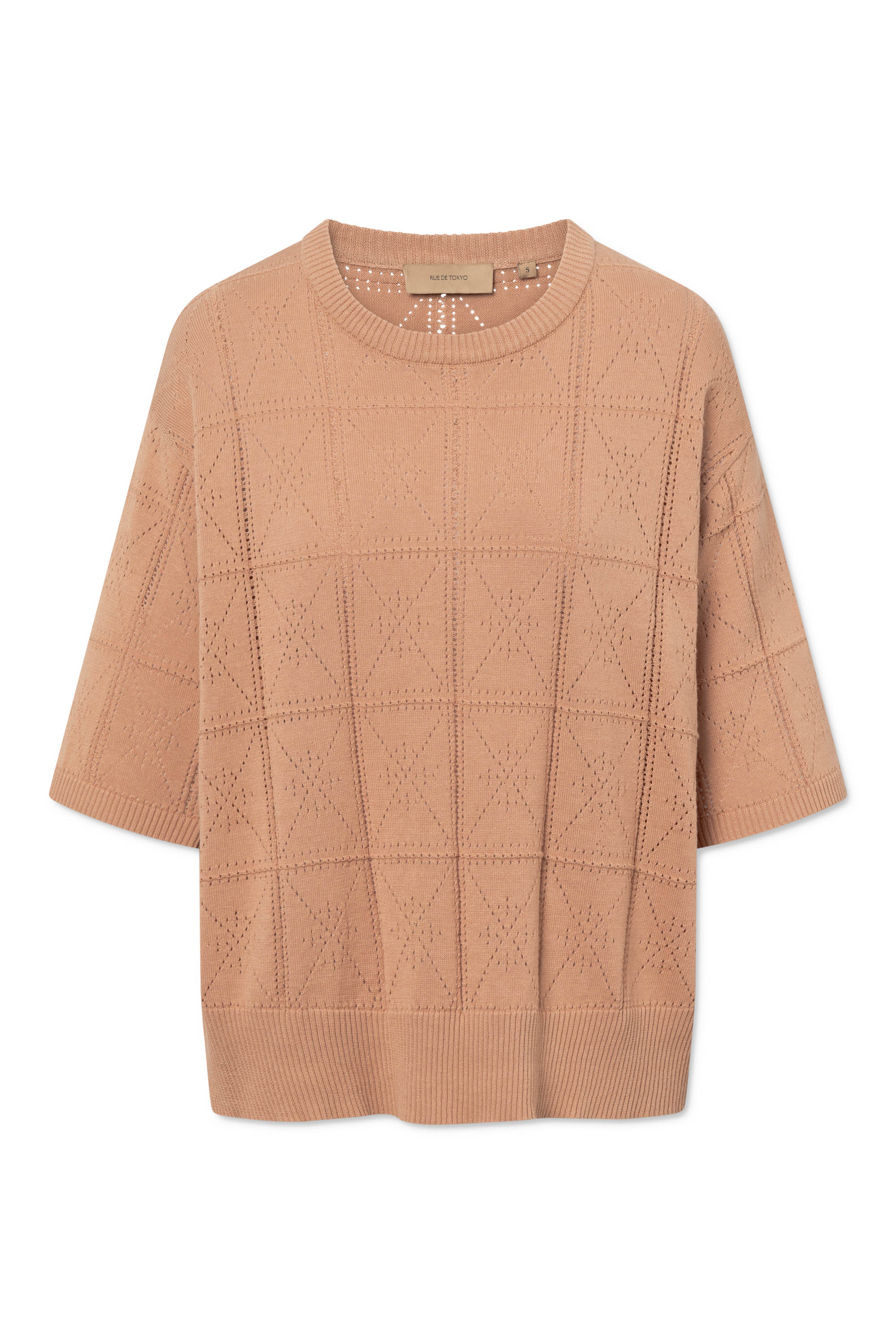 Rue de Tokyo KARA COTTON LINEN KNIT T-Shirts POWDER ROSE