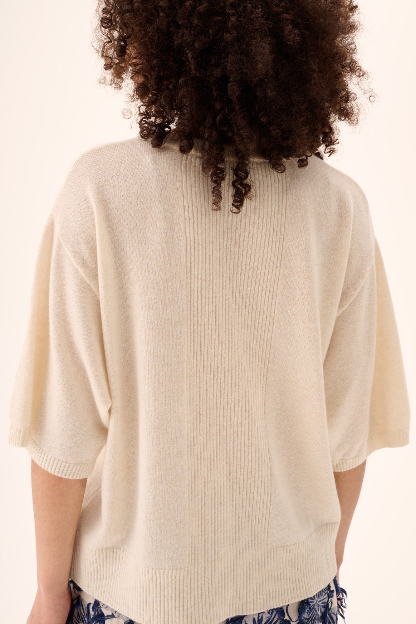 Rue de Tokyo KARA MERINO T-Shirts CREAM