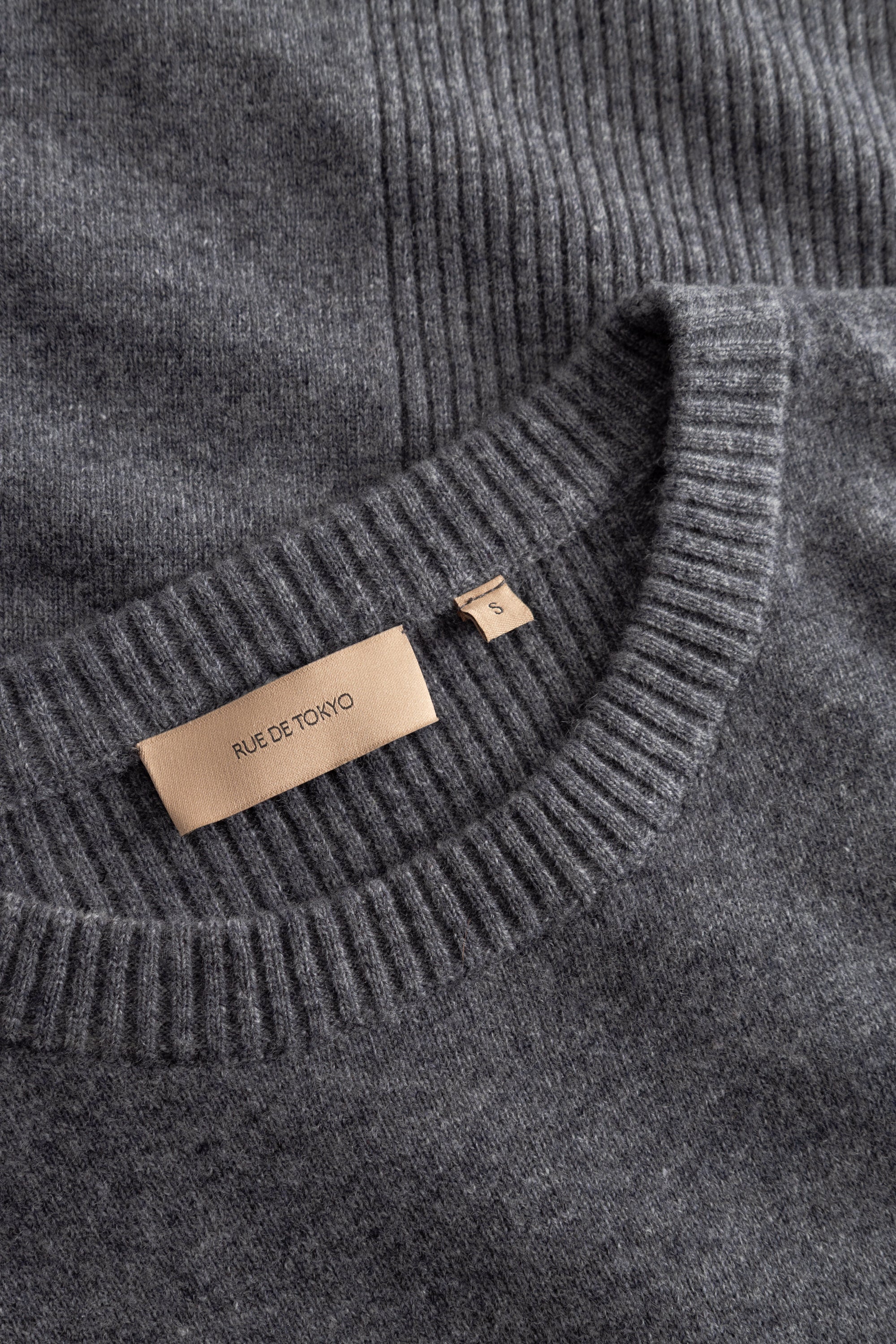 Rue de Tokyo KARA MERINO T-Shirts GREY MELANGE