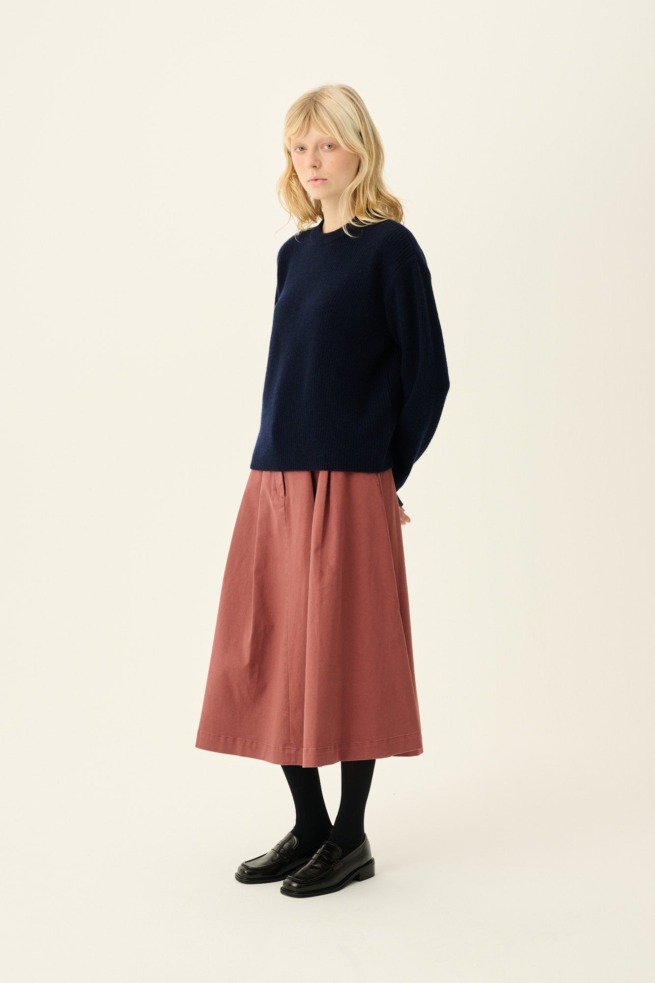 Rue de Tokyo KARLI MERINO CASHMERE BLEND Sweater NAVY