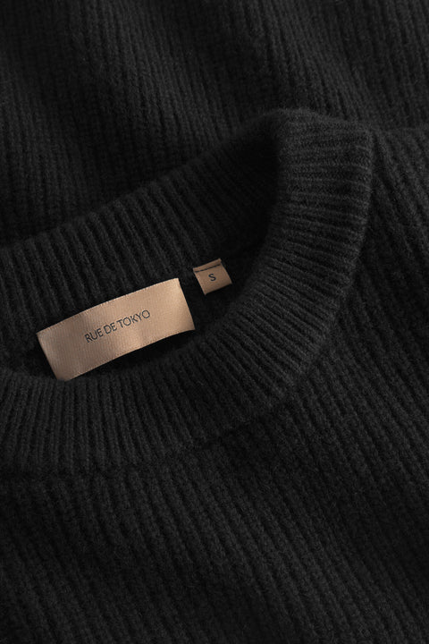 Rue de Tokyo KARLI WOOL CASHMERE BLEND SWEATER BLACK