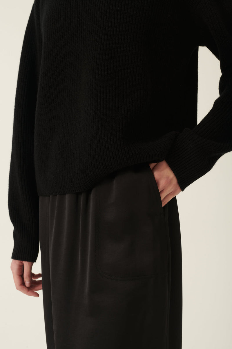 Rue de Tokyo KARLI WOOL CASHMERE BLEND SWEATER BLACK