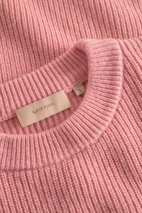 Rue de Tokyo KARLI WOOL CASHMERE BLEND SWEATER ROSE