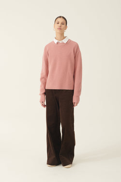 Rue de Tokyo KARLI WOOL CASHMERE BLEND SWEATER ROSE