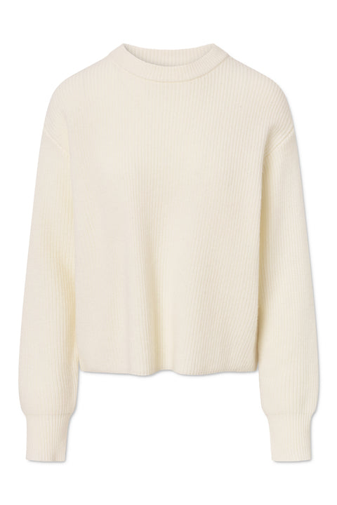 Rue de Tokyo KARLI WOOL CASHMERE BLEND SWEATER WHITE