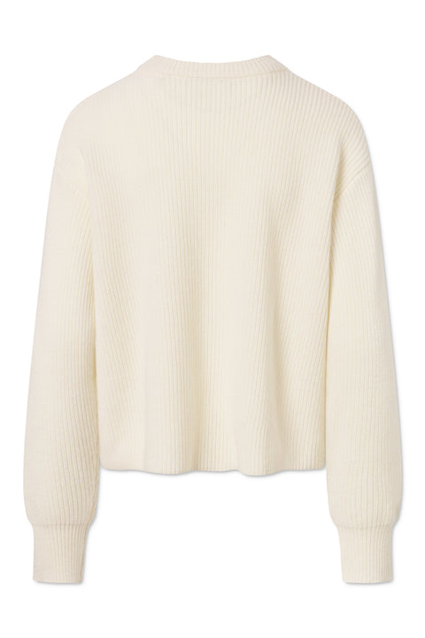 Rue de Tokyo KARLI WOOL CASHMERE BLEND SWEATER WHITE