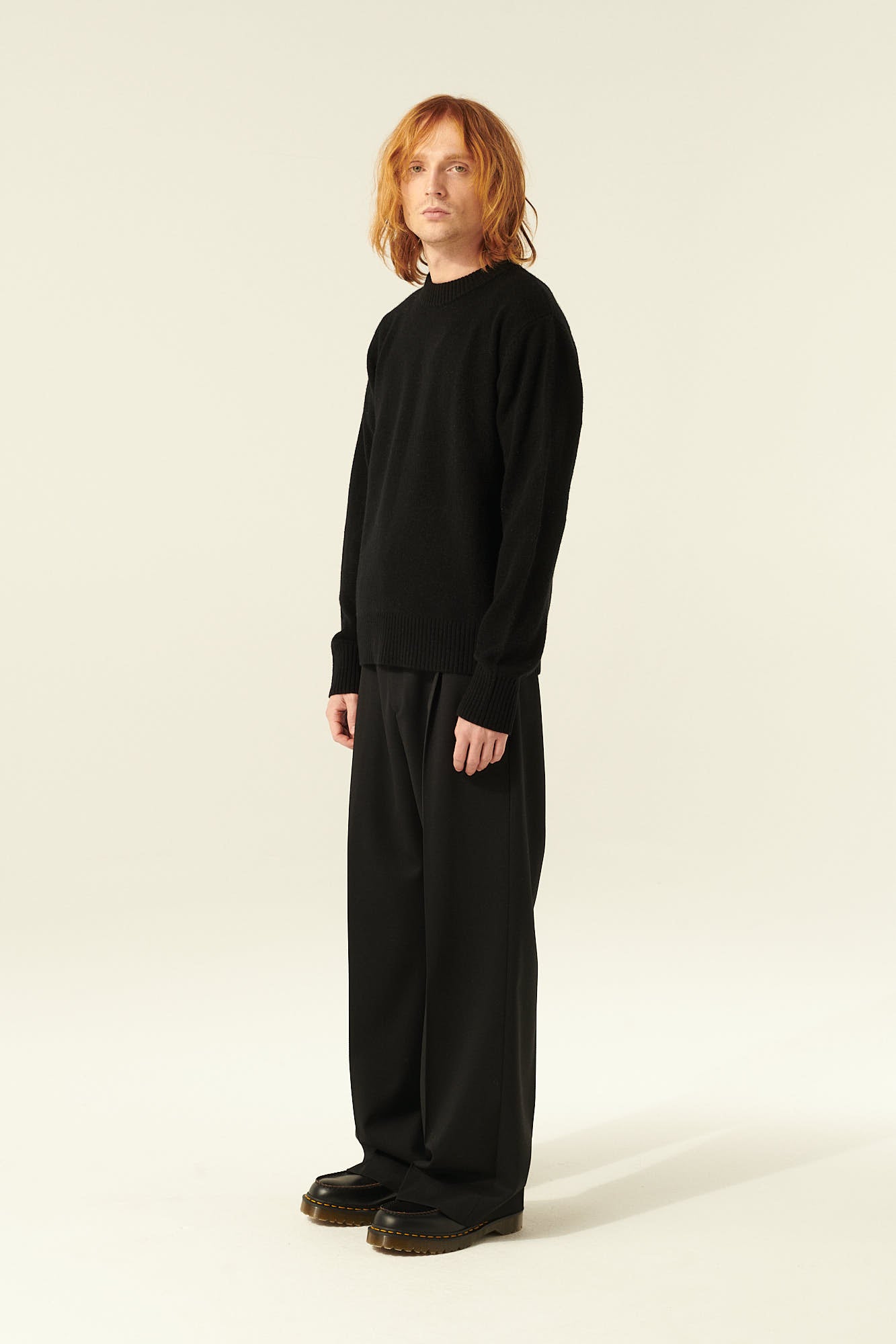 Rue de Tokyo KARLOS MERINO CASHMERE KNIT Knitwear BLACK