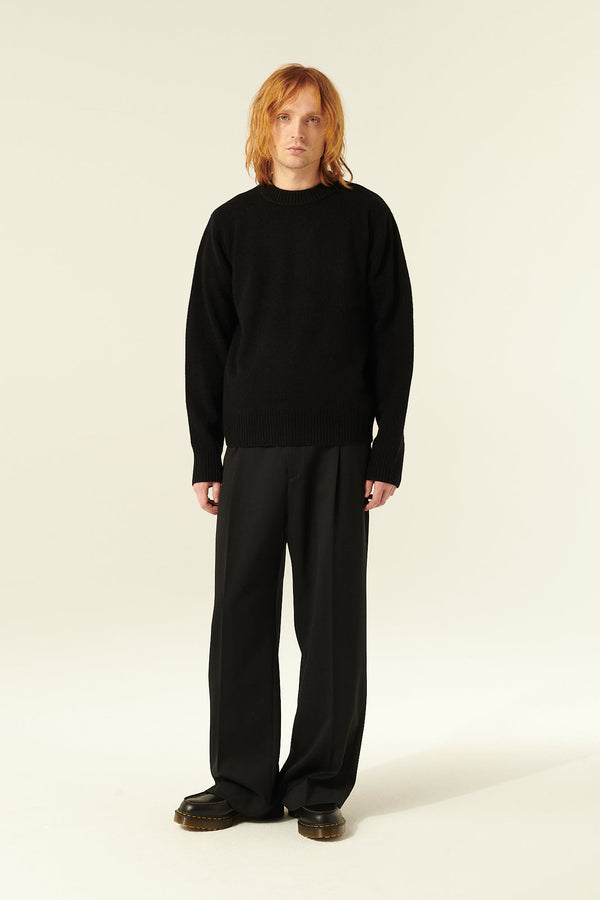 Rue de Tokyo KARLOS MERINO CASHMERE KNIT SWEATER BLACK