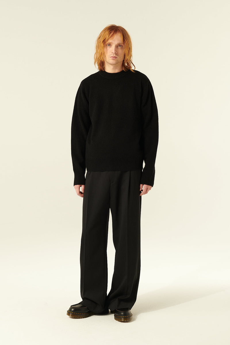 Rue de Tokyo KARLOS MERINO CASHMERE KNIT SWEATER BLACK