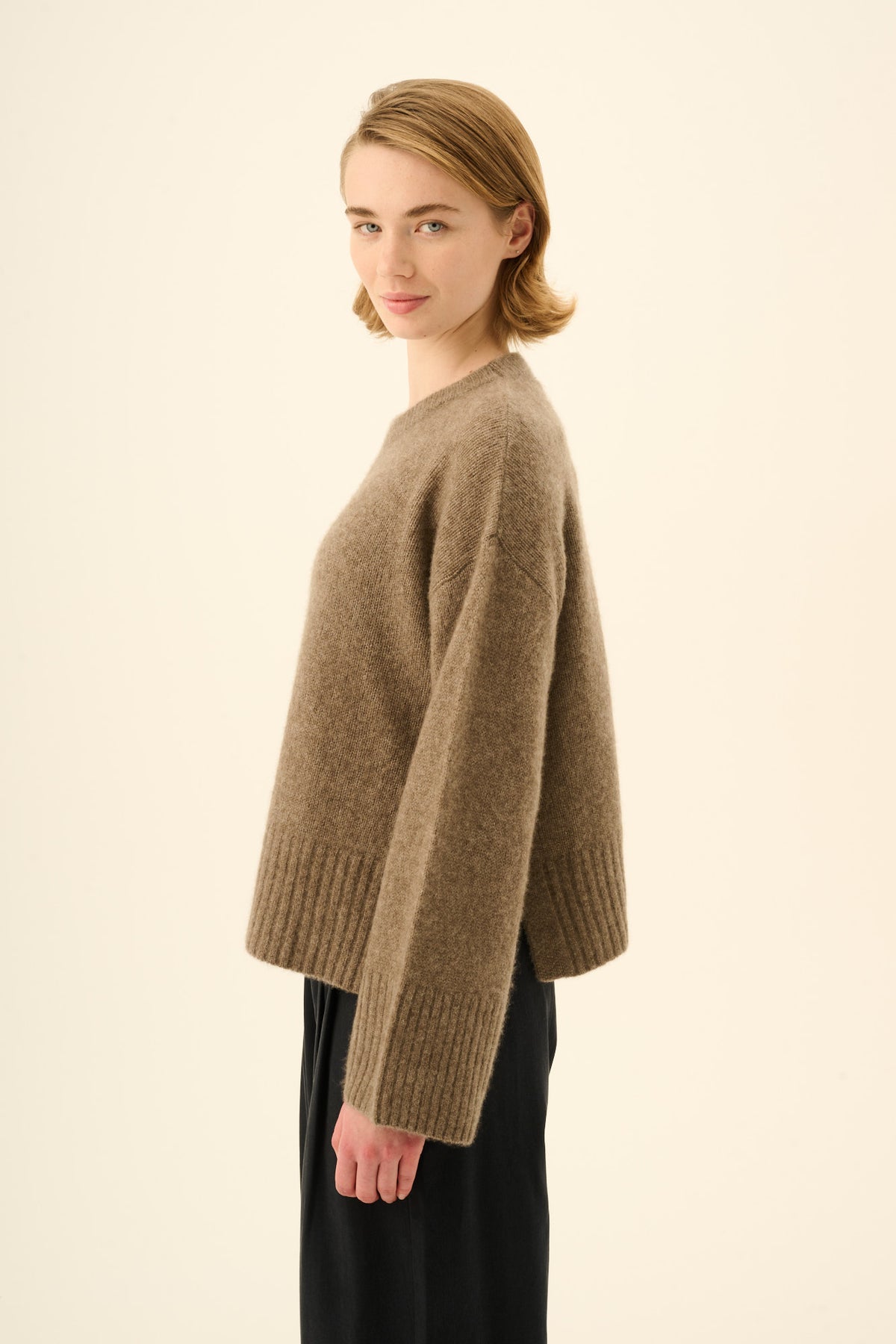 Rue de Tokyo KATH CASHMERE SIILK Sweater HAZELNUT