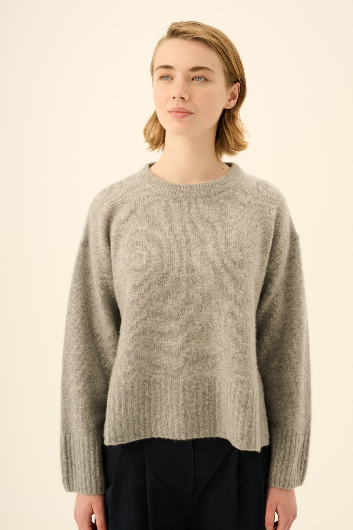 Rue de Tokyo KATH CASHMERE SIILK Sweater THUNDER