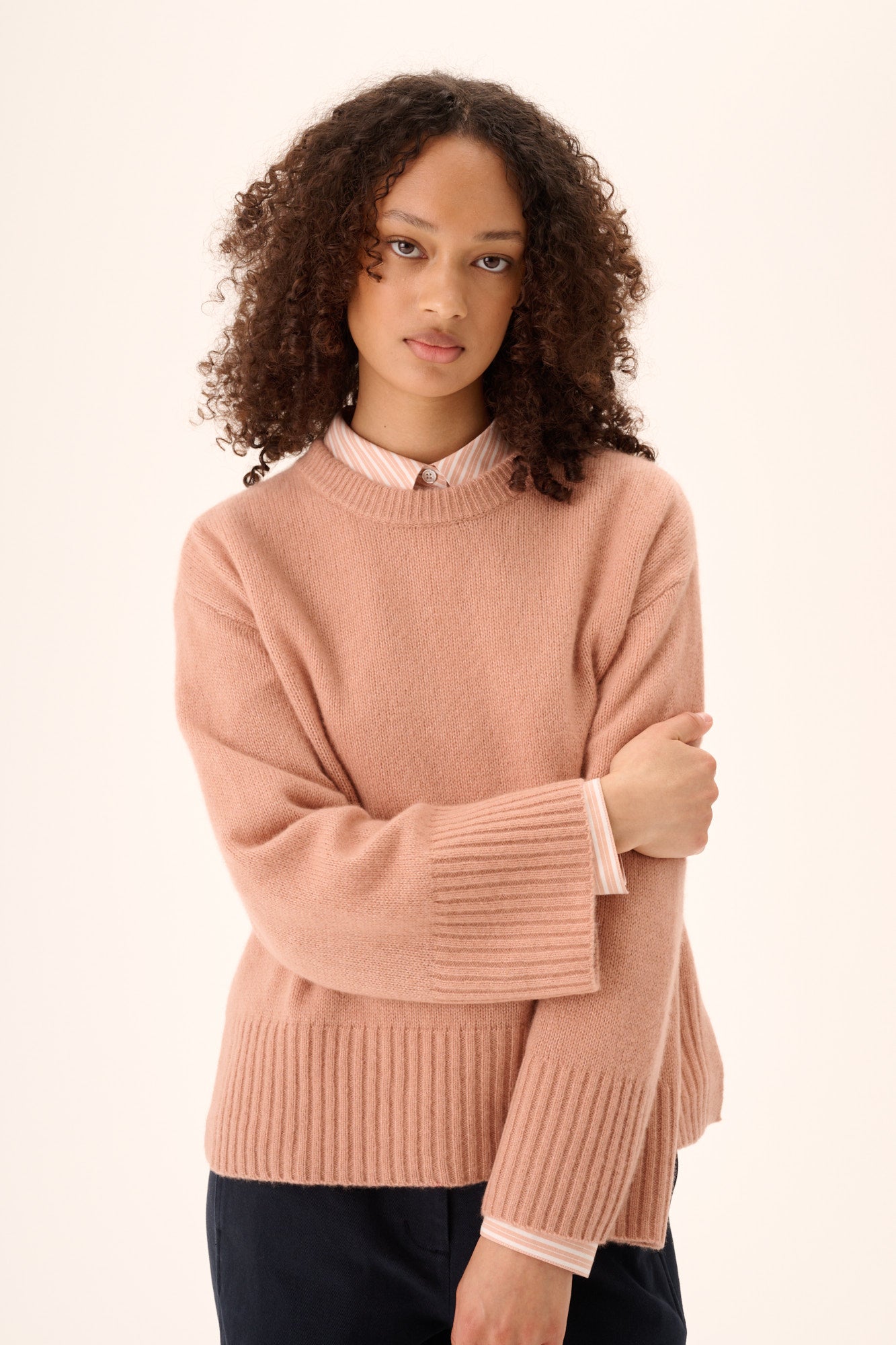 Rue de Tokyo KATH CASHMERE SILK Knitwear BLUSH MELANGE