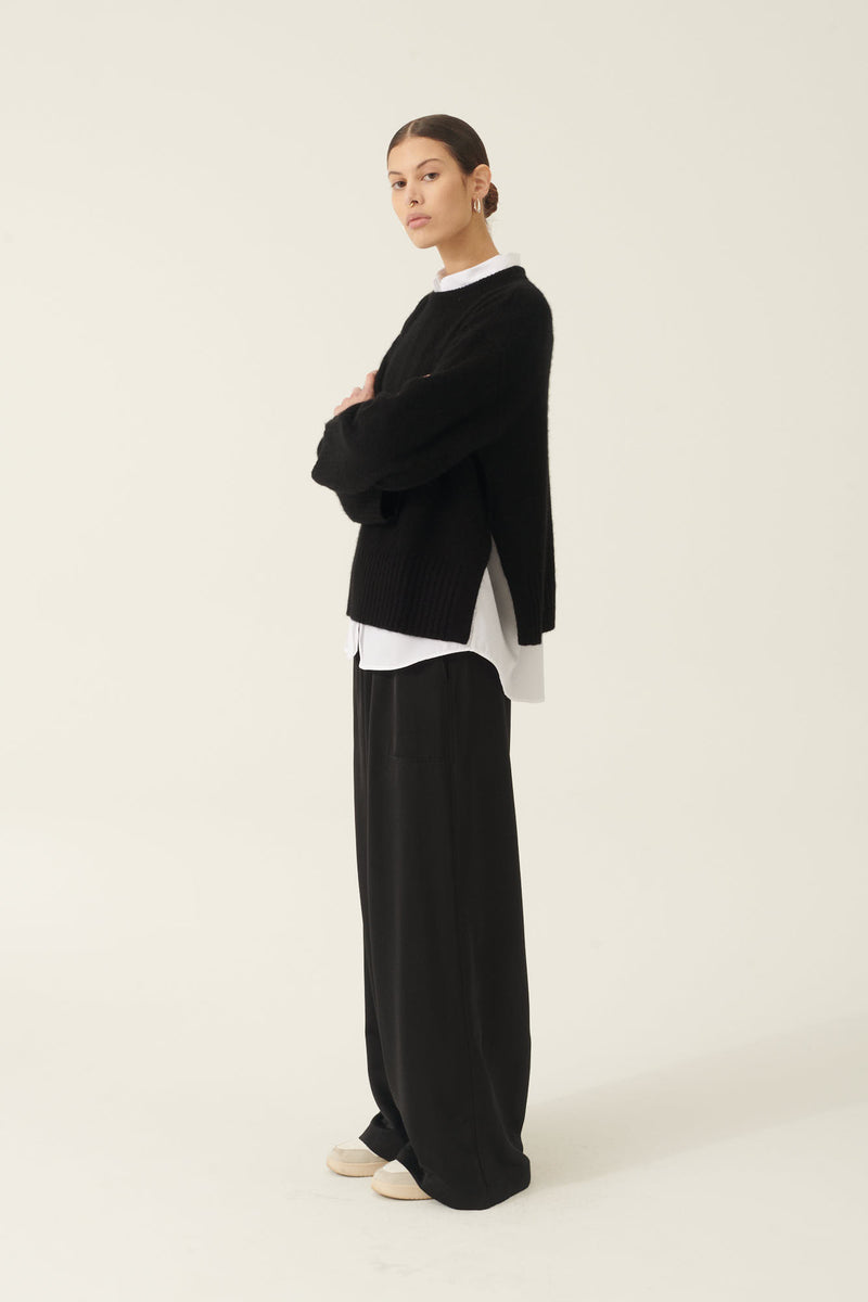 Rue de Tokyo KATH CASHMERE SILK SWEATER BLACK