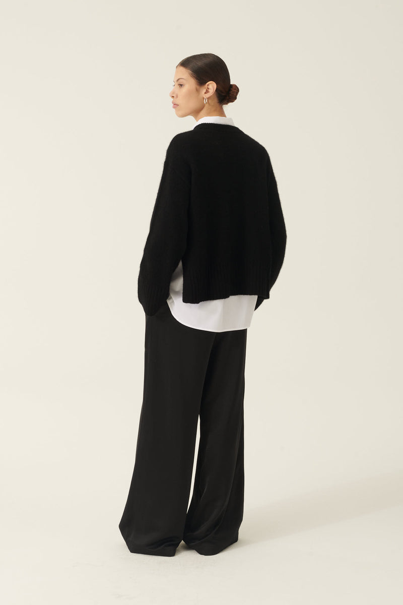 Rue de Tokyo KATH CASHMERE SILK SWEATER BLACK