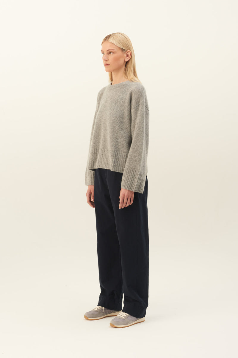 Rue de Tokyo KATH CASHMERE SILK SWEATER FLINT