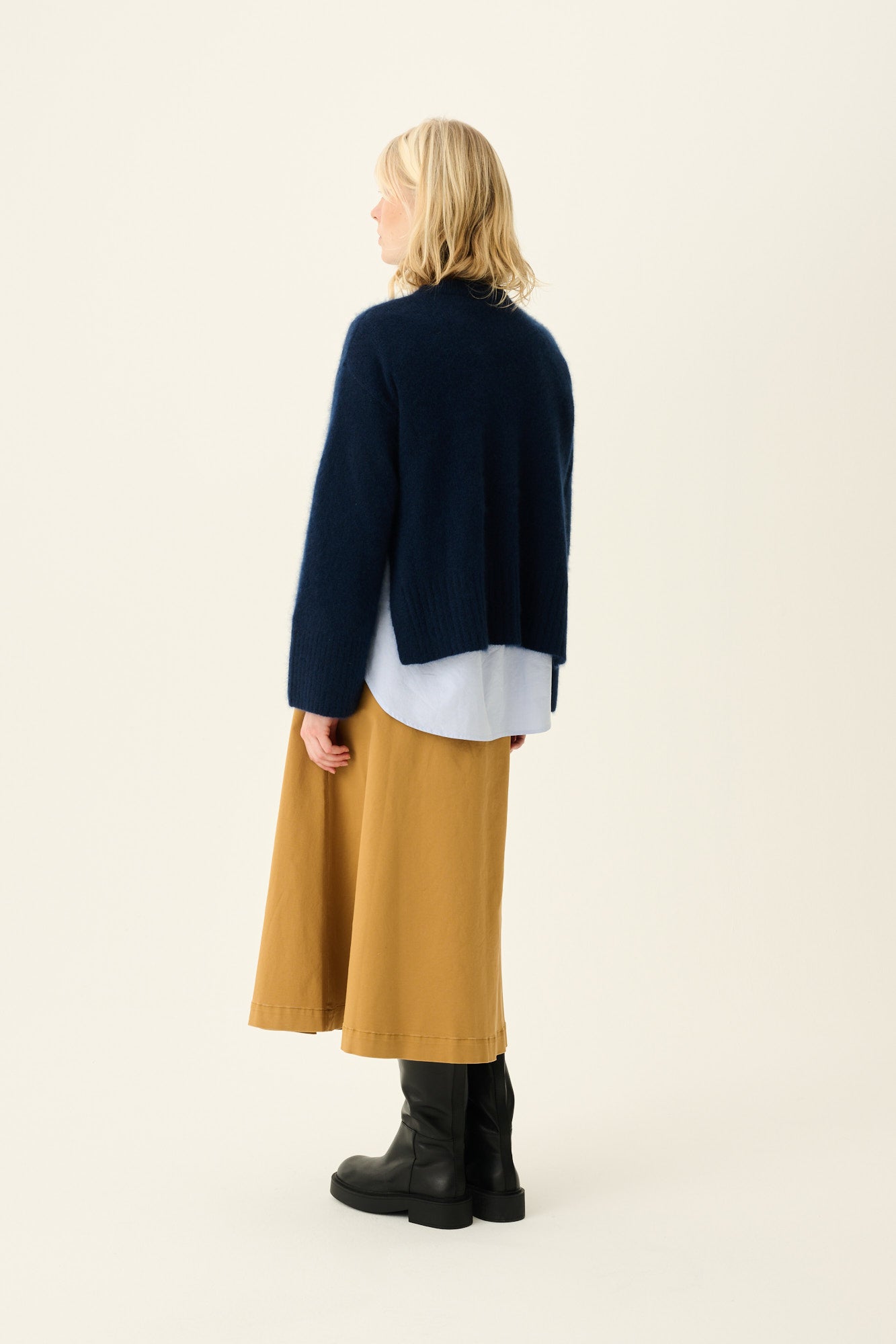 Rue de Tokyo KATH CASHMERE SILK Sweater ECLIPSE NAVY