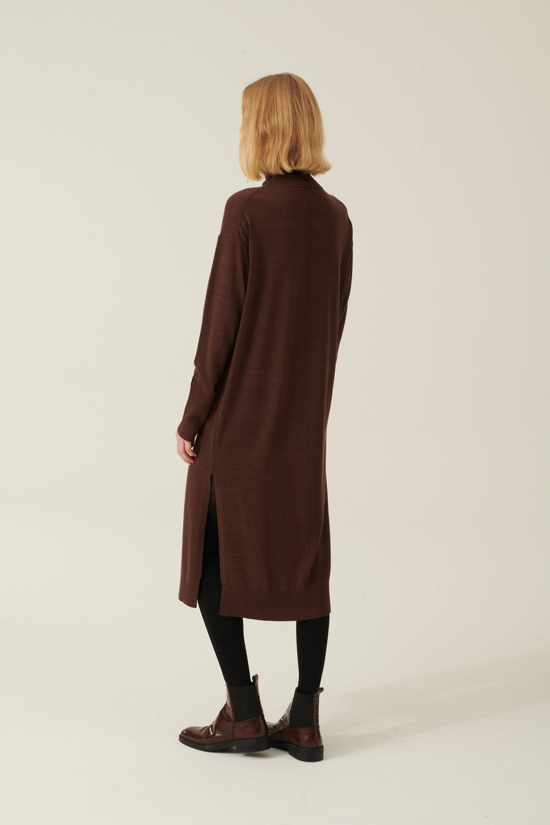 Rue de Tokyo KATJA MERINO KNIT DRESSES BROWN