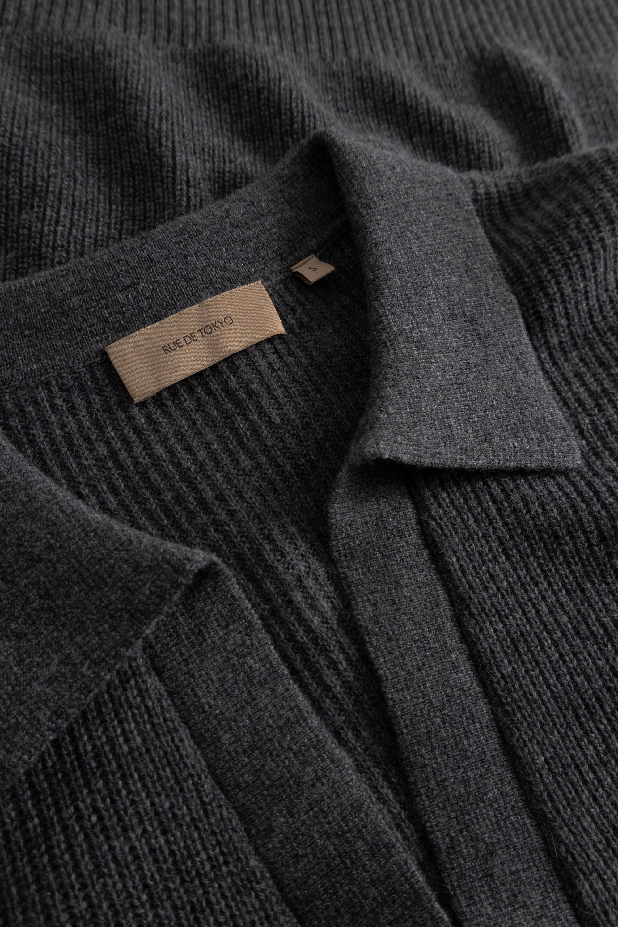 Rue de Tokyo KEITA MERINO CASHMERE Sweater DARK GREY MELANGE