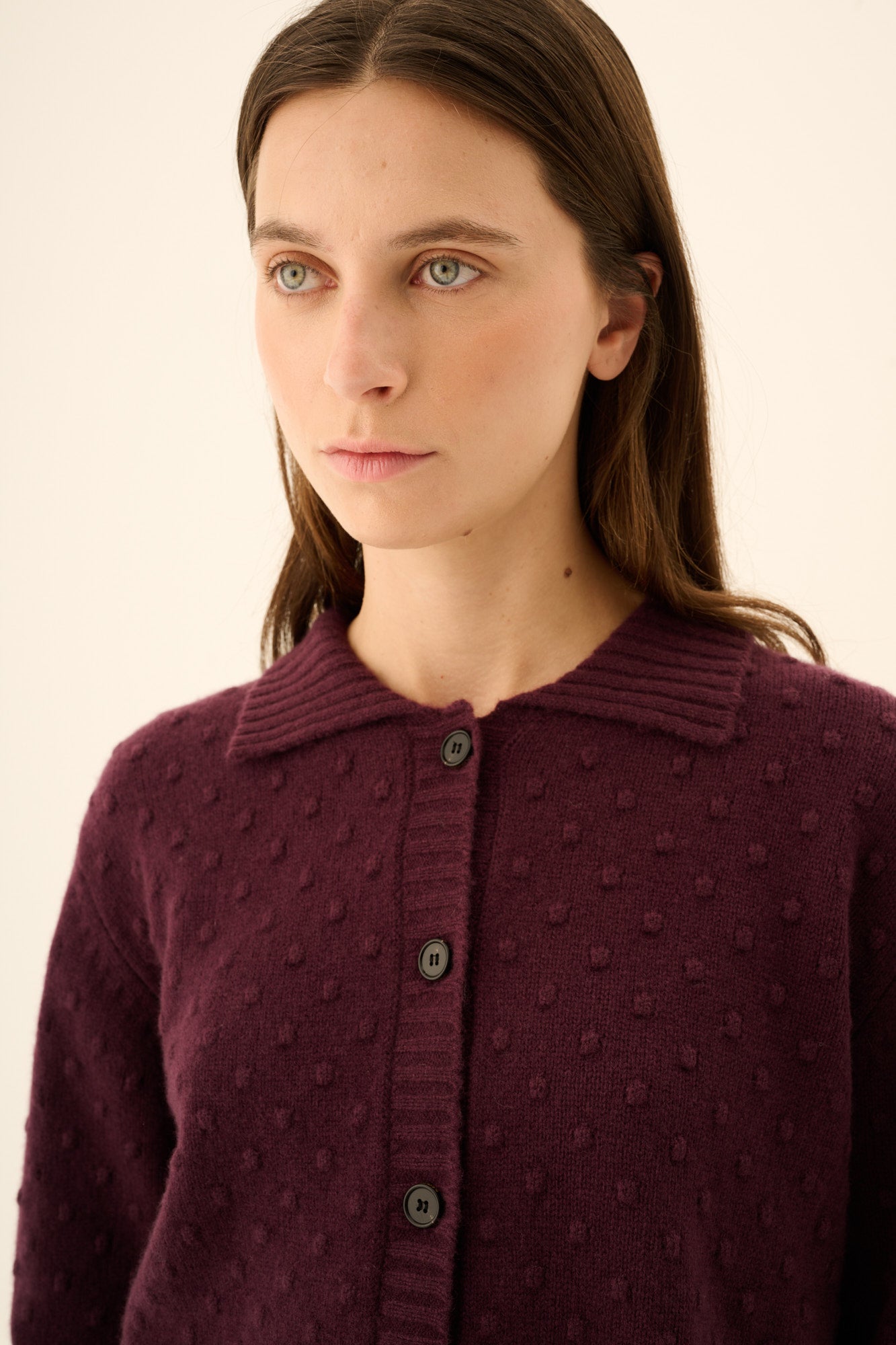 Rue de Tokyo KIAN MERINO Sweater AUBERGINE