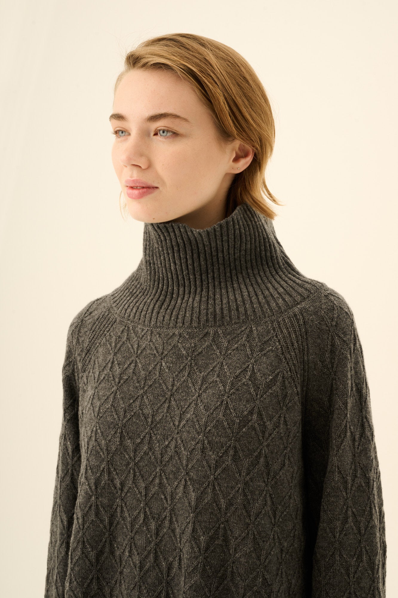 Rue de Tokyo KIMIKO MERINO CASHMERE Sweater DARK BROWN MELANGE