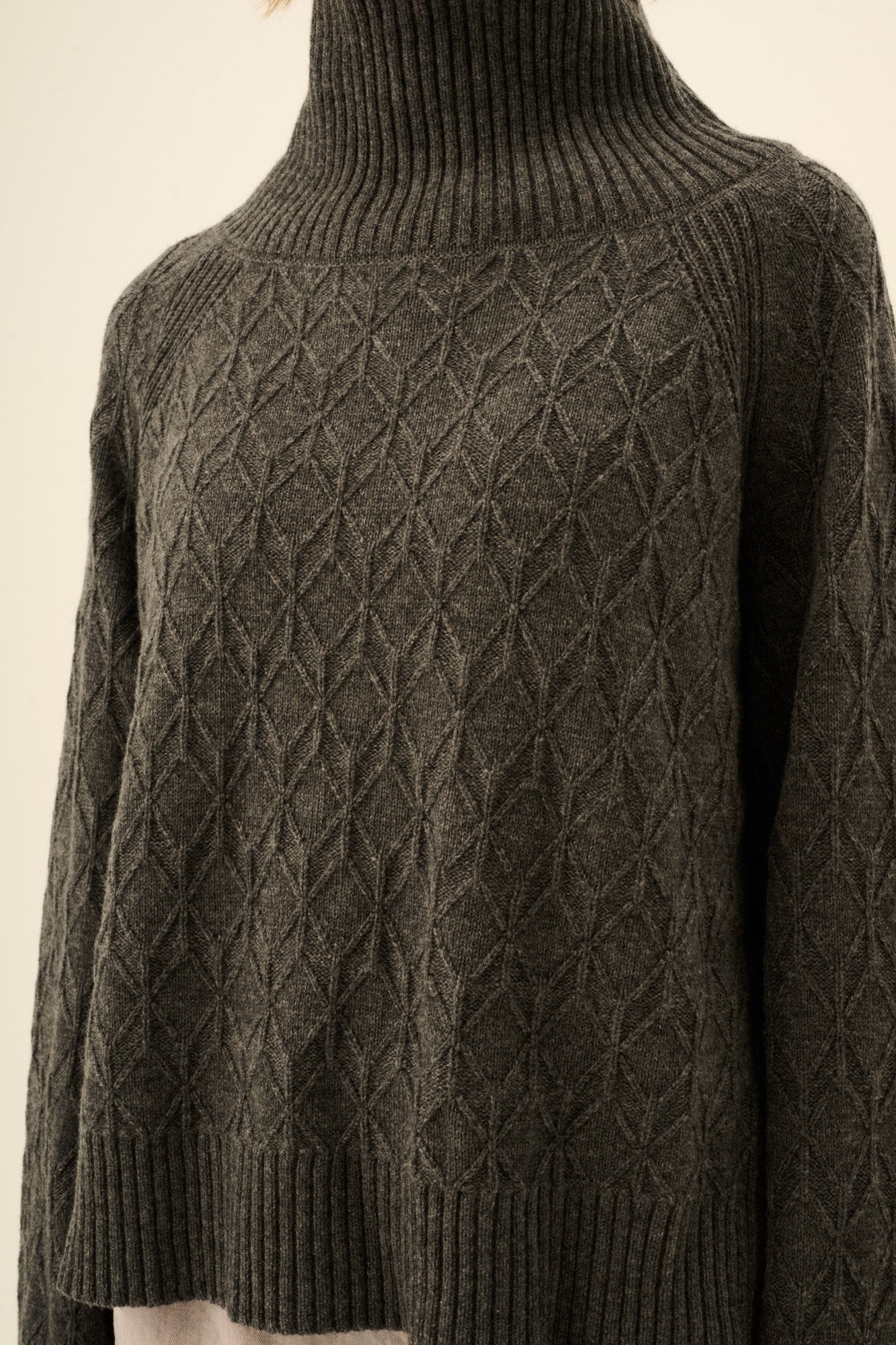 Rue de Tokyo KIMIKO MERINO CASHMERE Sweater DARK BROWN MELANGE