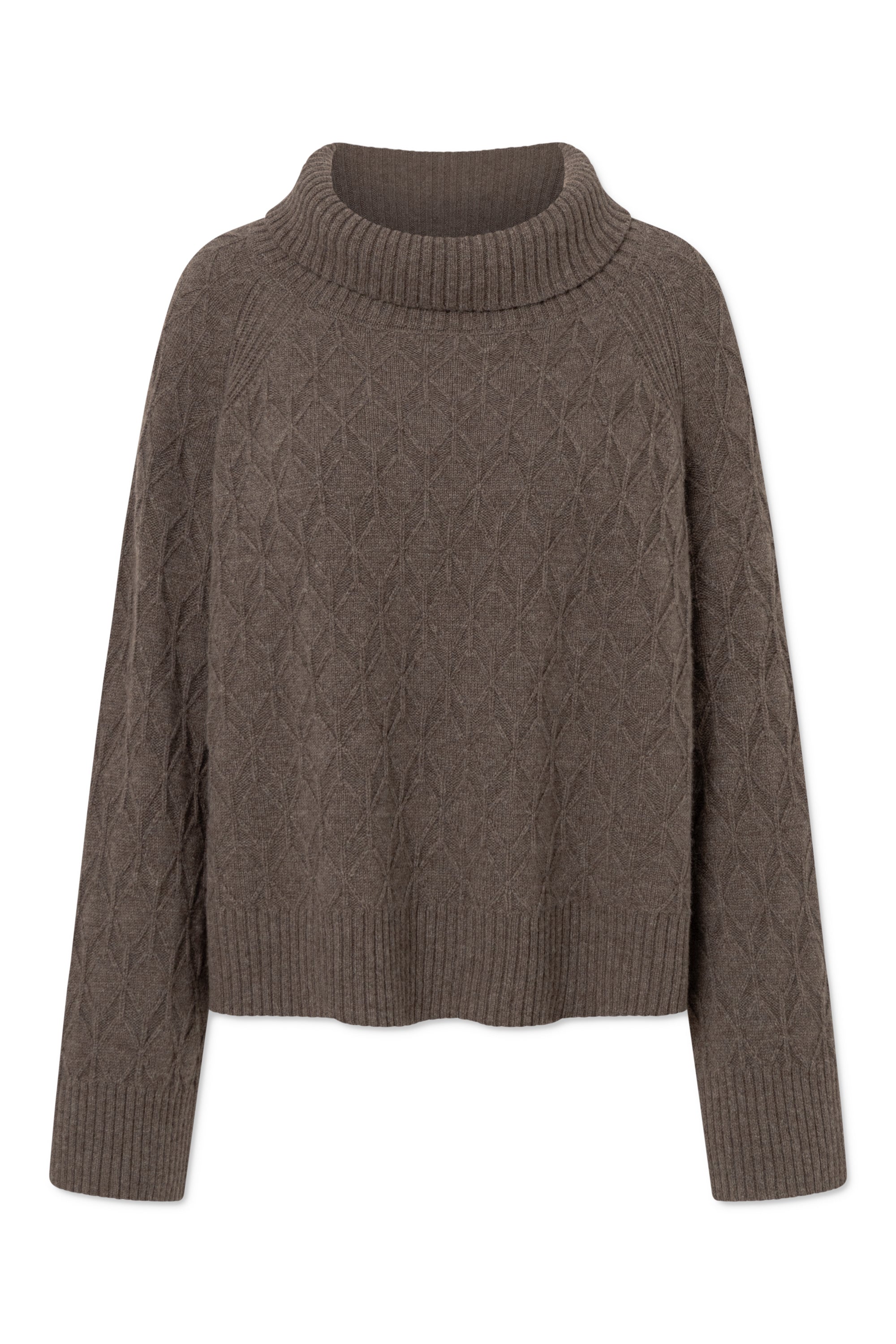 Rue de Tokyo KIMIKO MERINO CASHMERE Sweater DARK BROWN MELANGE
