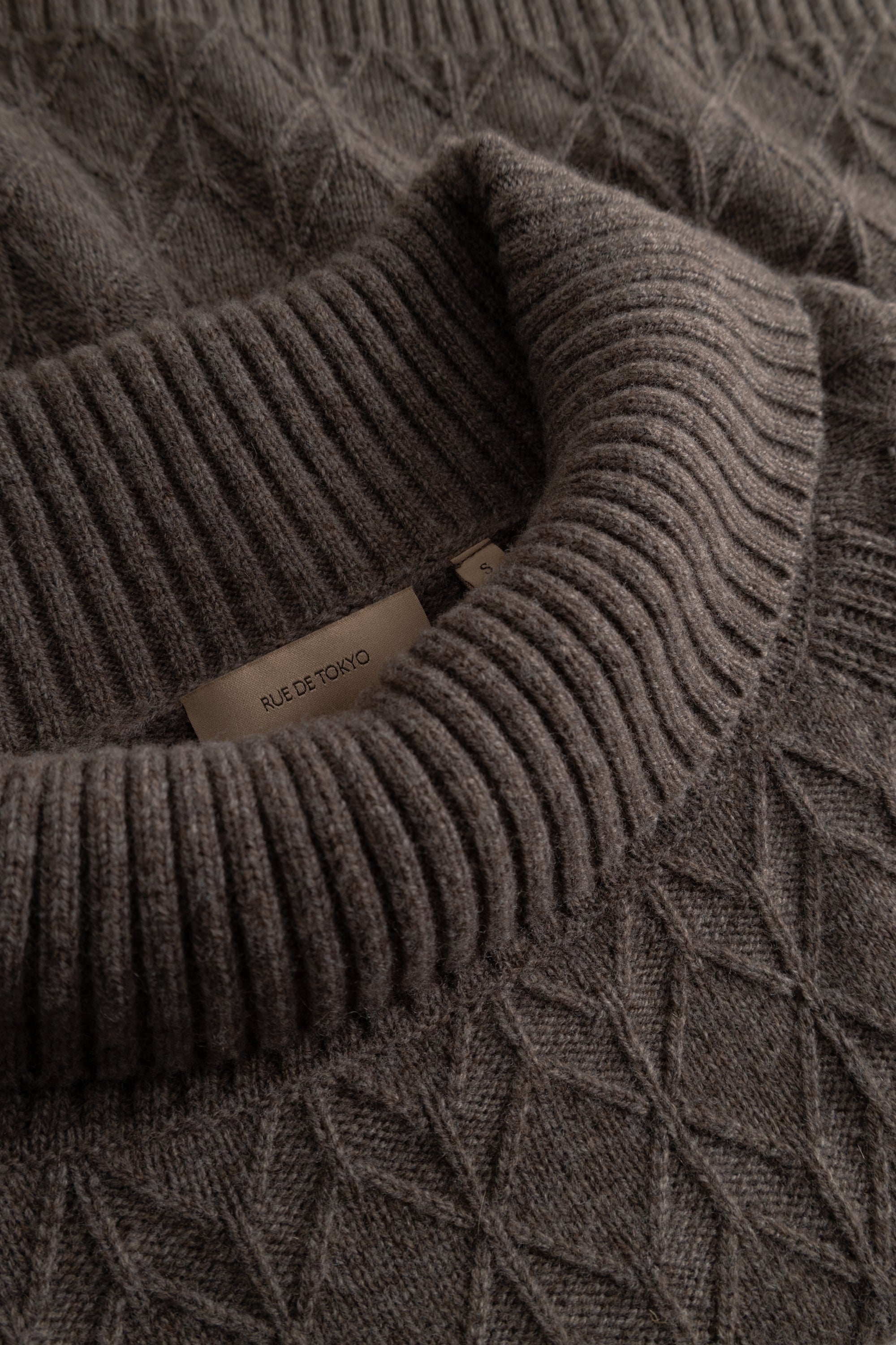 Rue de Tokyo KIMIKO MERINO CASHMERE Sweater DARK BROWN MELANGE
