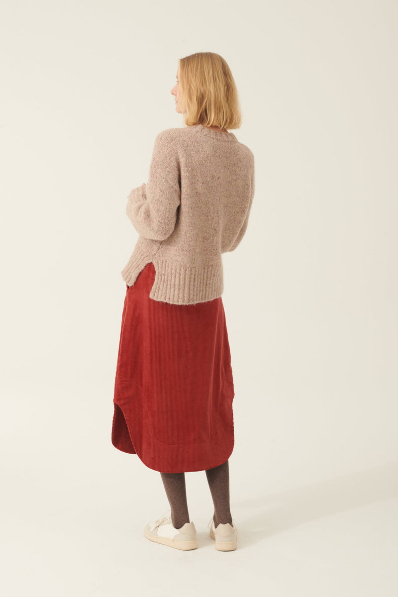 Rue de Tokyo KIM PUFF ALPACA KNIT SWEATER BEIGE / PINK